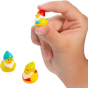 - 24 Pieces incomprehensible publisher brewster Fun Express 1/2" Micro Brightly Colored Gnome Rubber Ducks 