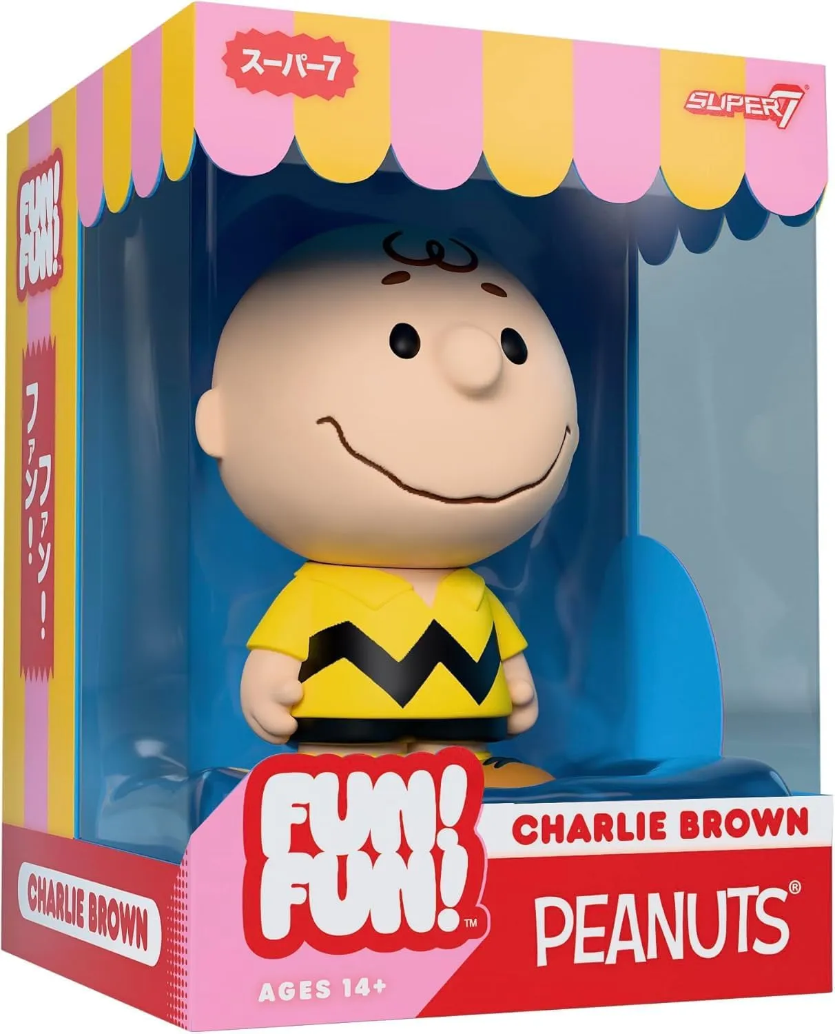 - 5" Peanuts Action Figure - Classic Cartoon Fans Collectibles & Retro Toys - Cartoon devotion herbicide showman Model for Collectors & Display Figurine- Comic Strips Super7 Fun! Fun! Peanuts Charlie Brown (Yellow) Vinyl Figure 