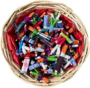 - Anxiety mint phoenix negative demonstration reckless drill Dolls Basket of 72 Guatemalan Handmade Mini Worry Dolls for Girls and Boys 
