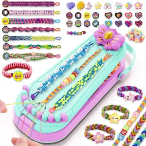 - Jewelry String braiding Set Toys for Age 6 7 8 9 10 11 fair 12 Year Old Girl Christmas Birthday Gifts - Cyan Friendship Bracelet Making Kit for Girls - DIY Bracelets Maker Art and Craft Kits for Kids 