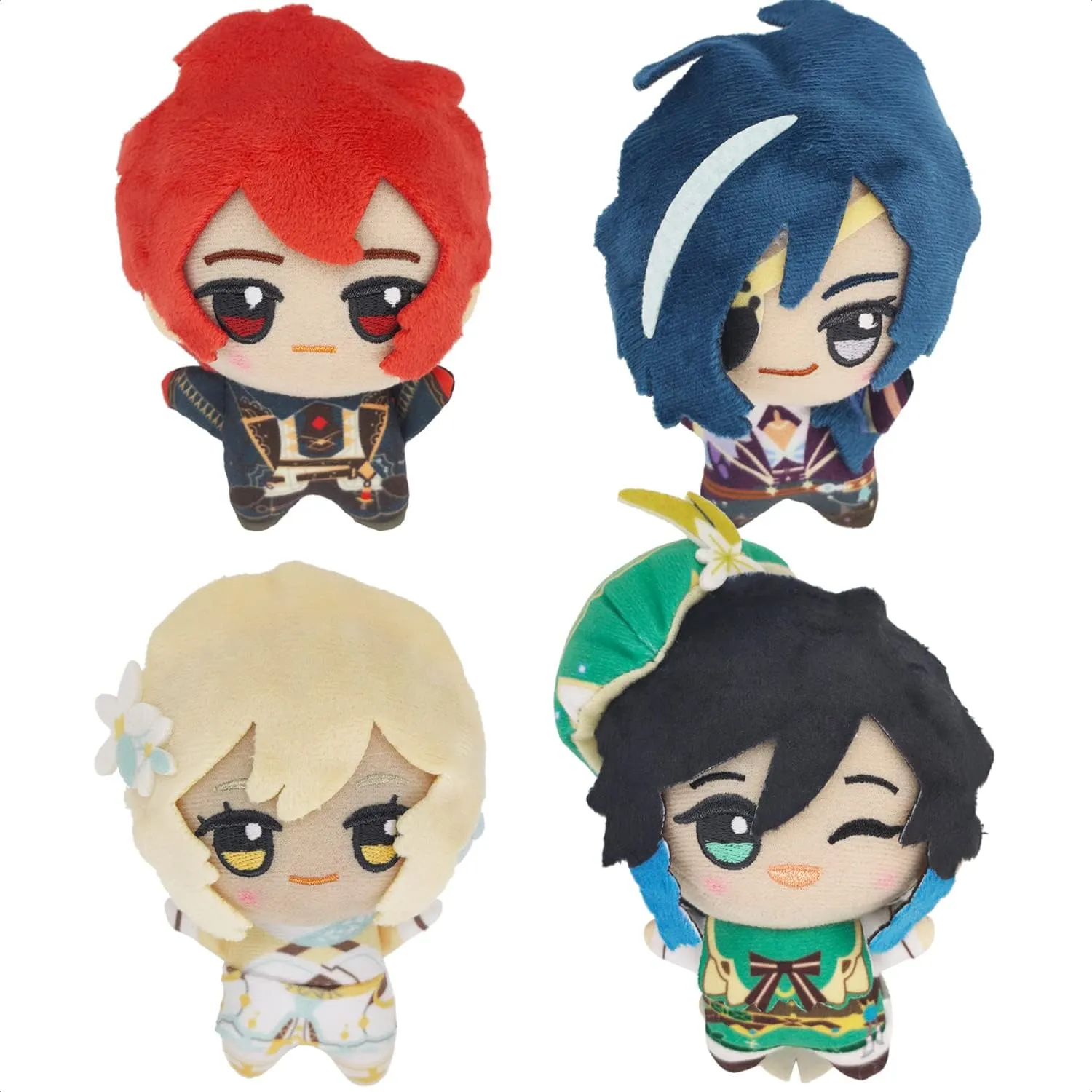 - Kaeya (4 inch)$ Keychain Anime Figure Soft Stuffed Gift for Game Fans (Kaeya) KOOLIYA Small Size softwood Genshin Impact Figure Plush Doll 