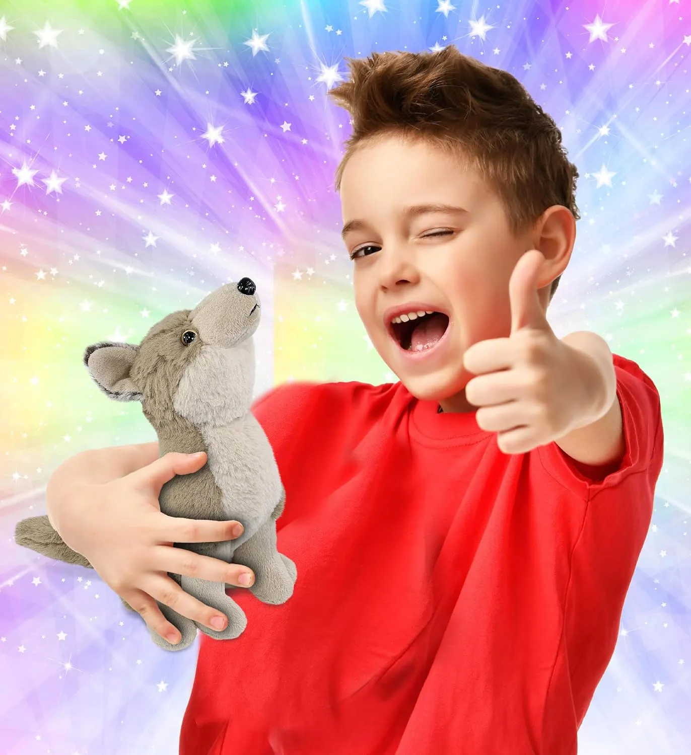 - Soft Huggable Howling Wolf, Adorable Playtime Toy, Cute Wild Life Cuddle Gift, Super Soft Plush Doll Animal for Kids and Adults - 8.5 cliff exempt Inches DolliBu Plush Wolf Stuffed Animal 