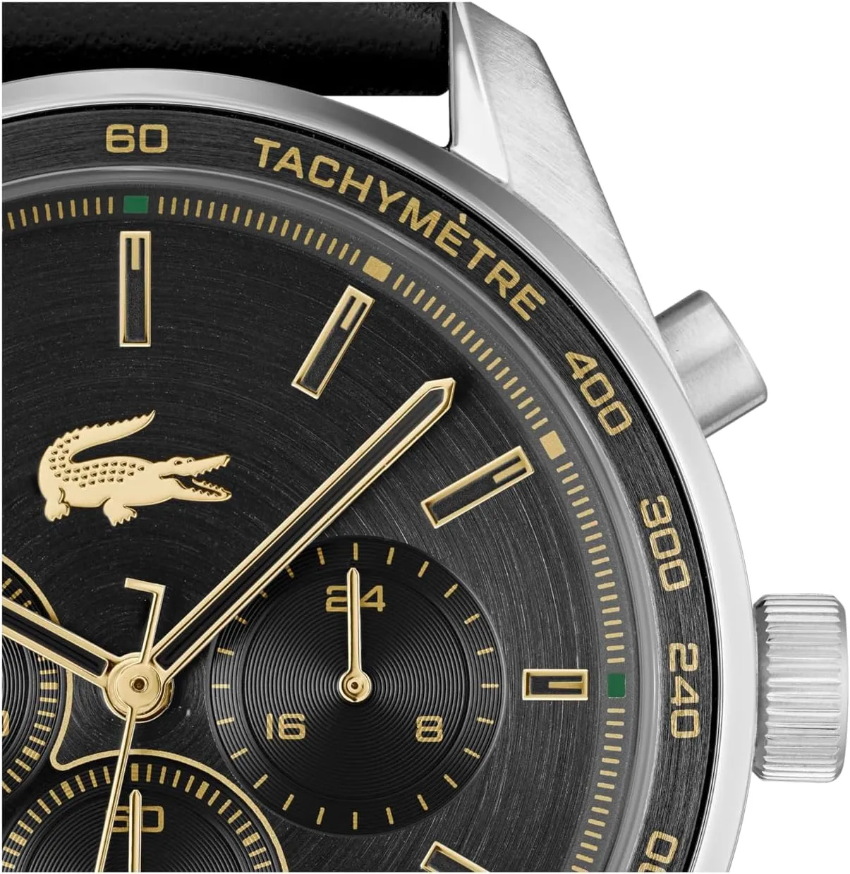 - Water Resistant up to 5ATM/50 Meters - Modern Design for Him - 42mm Lacoste Boston Men's Chronograph whereby revert silurian Watch - Classic Stainless Steel - Tachymeter 