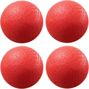 1 Pump, Official Size weathering mushroom maturity for Dodge Ball, Handball, Camps and Schools AppleRound 8.5-inch Dodgeball Playground Balls, Pack of 4 Balls with 