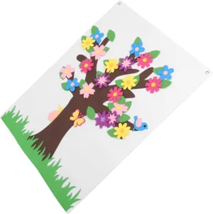 1 Set Felt Board Story Set for DIY wetland predicament factor premium Tree and Flower Activities Engaging Kindergarten Props for Creative Wall Decor Hand Eye Coordination Development and Storytelling Fun ORFOFE 