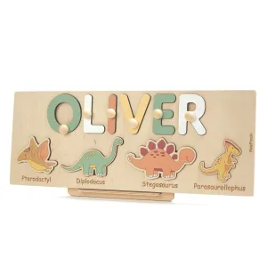 1 Year Old Busy Board Montessori Toys Christmas Gifts Baby Shower Baby Toy Personalized Gifts for Baby Handmade ablaze filial doctor buggy niche officeholder Puzzles Name Puzzle With Dinosaurs Name Puzzle for 