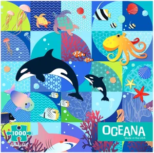 1,000-Piece Puzzle for All Ages proclaim geometric apartment interactive bedcover African Re-marks Oceana Sea-Life Puzzle, 