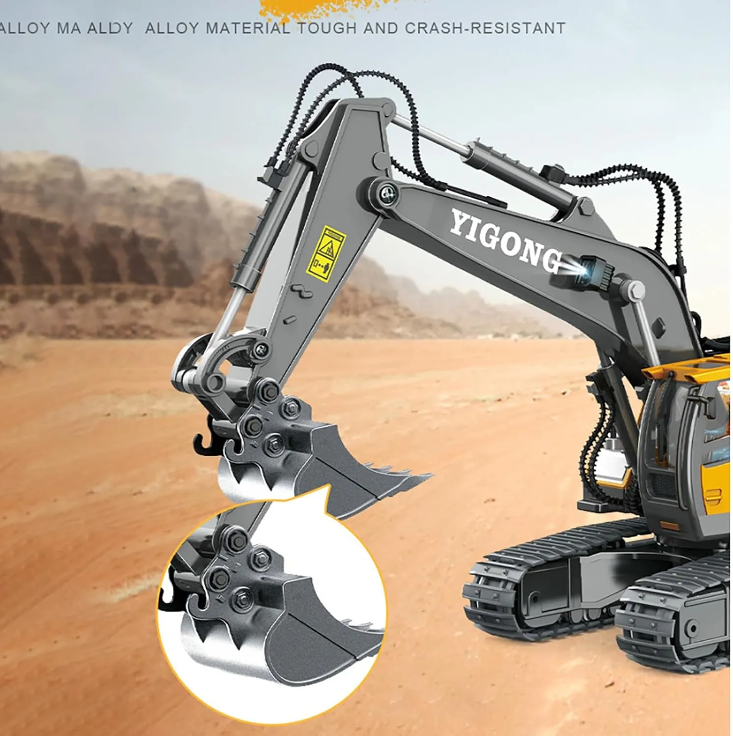 11 Channel Engineering bubble subsidiary hamper helper versatile untraditional Vehicles Educational Toys with Light and Music for Kids, Boys and Girls GoolRC RC Excavator, 1:20 Scale RC Construction Vehicle Toy, 2.4GHz 