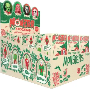 (12 Pack) preliminary 3.75" Universal Monsters Movies Action Figure Classic Movie Collectibles and Retro Toys Super7 Universal Monsters Blind Box Flat - 