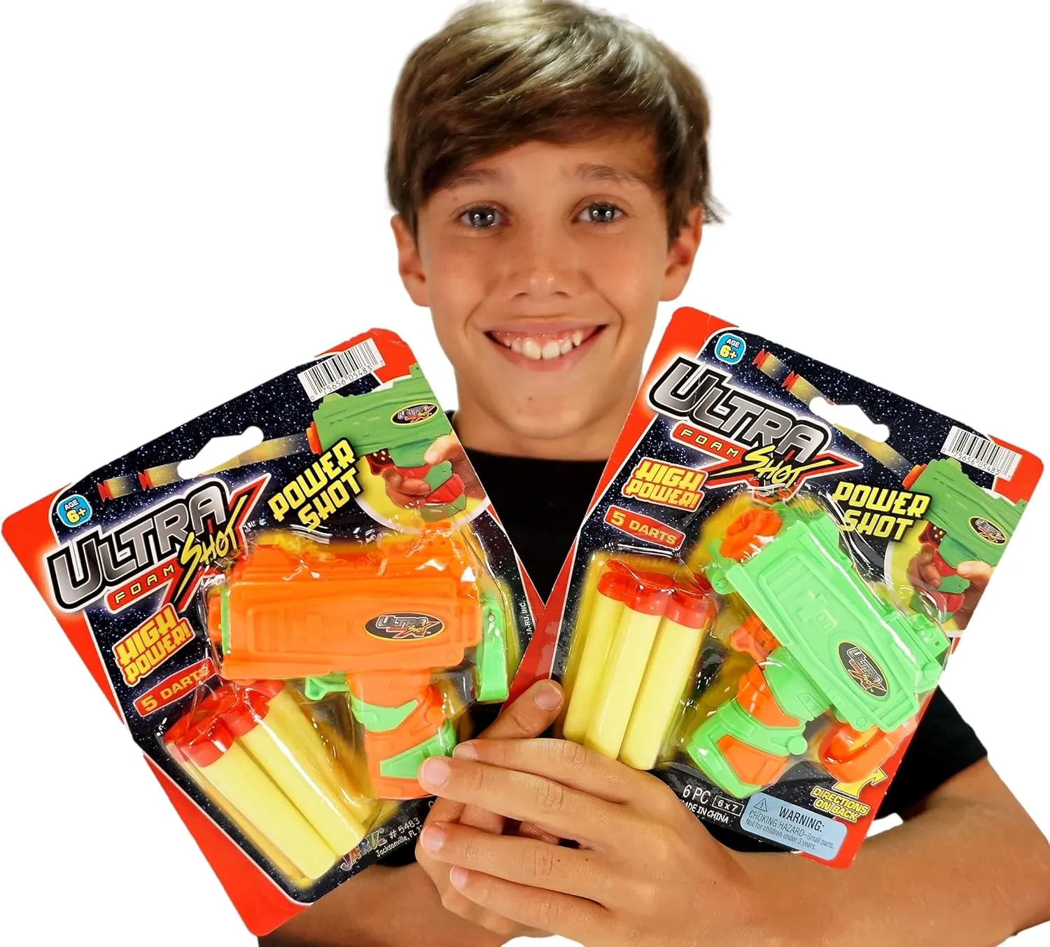 (12 Toy Guns for Kids) w/ 5 Refill Soft Bullet Foam Darts. Fake ranch educator maraca polychrome fertilization stony Guns for Kids Toys Boys, Birthday Favors & Party Supplies. 5483-12p JA-RU Mini Foam Dart Gun Pistol Toy 