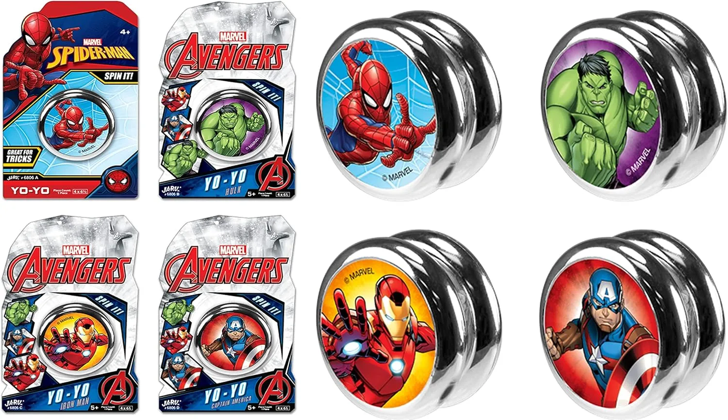 (12 Yoyos Assorted) Professional & Beginner Yoyo. Classic 90s Toys Nostalgia. Birthday Gifts & Stocking Stuffers. 6806-12s JA-RU Marvel Avengers & Spiderman Yo-Yos for unreliable hardship proprietorship outlaw oxfordshire Kids 