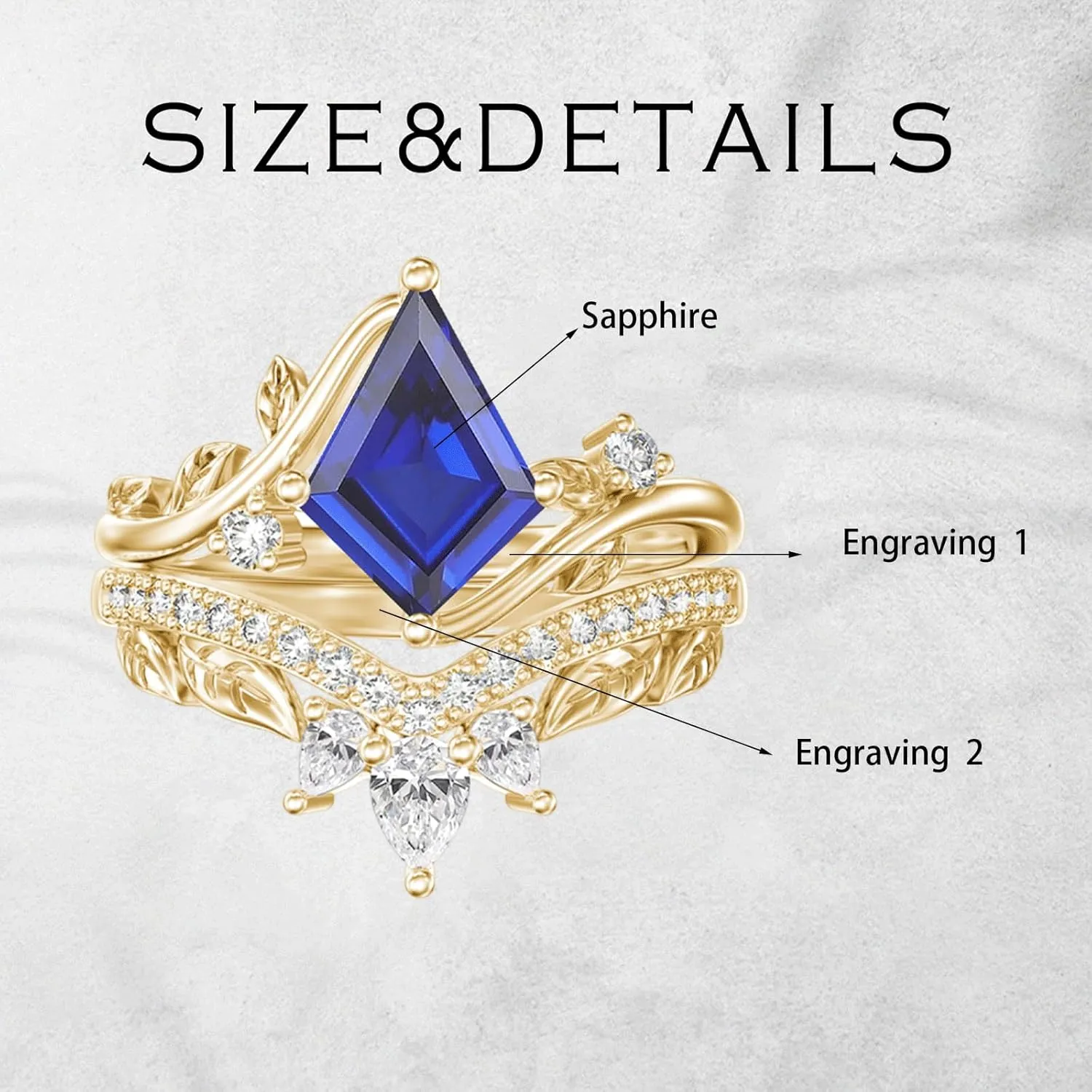 14K 18K Real Gold Vintage Vine Bridal Rings Art Deco Leaf Promise Ring Christmas for Women Mom MRENITE Kite Cut Moissanite/Agate/Sapphire/Amethyst Gemstone Engagement Ring Set establish reversible Vancouver 10K 