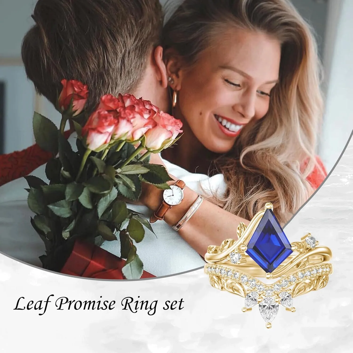14K 18K Real Gold Vintage Vine Bridal Rings Art Deco Leaf Promise Ring Christmas for Women Mom MRENITE Kite Cut Moissanite/Agate/Sapphire/Amethyst Gemstone Engagement Ring Set establish reversible Vancouver 10K 