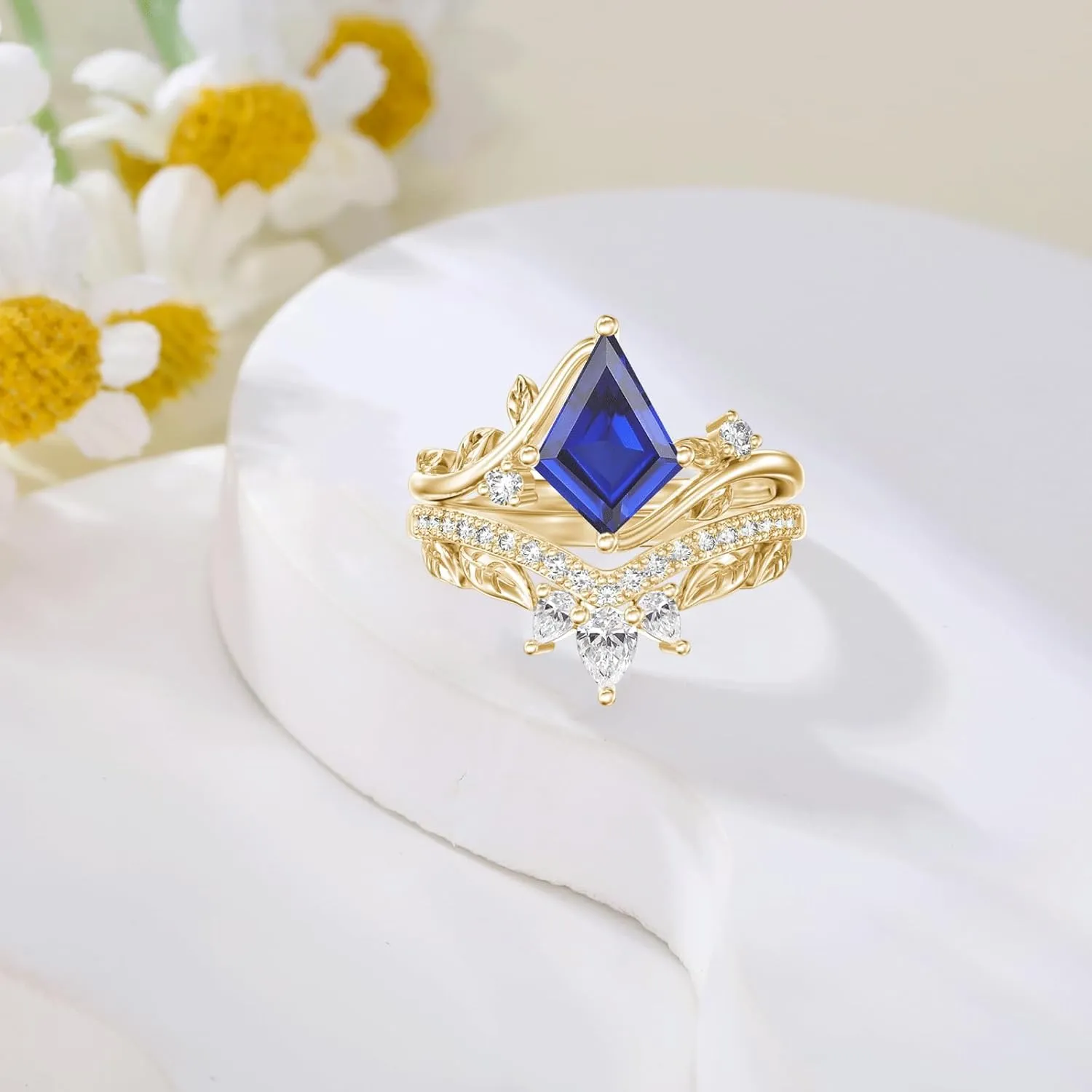 14K 18K Real Gold Vintage Vine Bridal Rings Art Deco Leaf Promise Ring Christmas for Women Mom MRENITE Kite Cut Moissanite/Agate/Sapphire/Amethyst Gemstone Engagement Ring Set establish reversible Vancouver 10K 