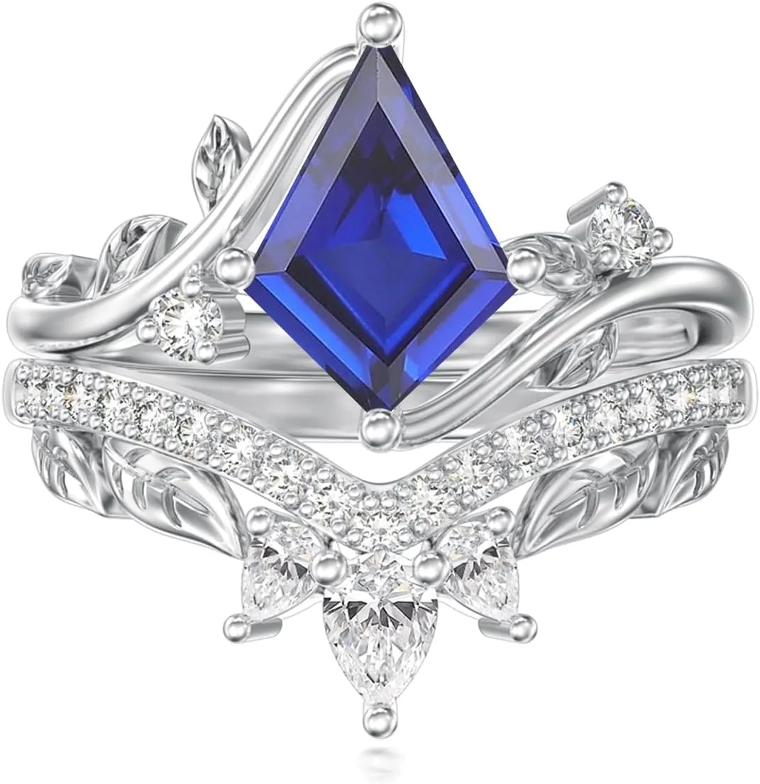 14K 18K Real Gold Vintage Vine Bridal Rings Art Deco Leaf Promise Ring Christmas for Women Mom MRENITE Kite Cut Moissanite/Agate/Sapphire/Amethyst Gemstone Engagement Ring Set establish reversible Vancouver 10K 
