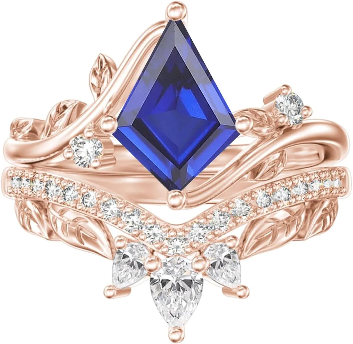 14K 18K Real Gold Vintage Vine Bridal Rings Art Deco Leaf Promise Ring Christmas for Women Mom MRENITE Kite Cut Moissanite/Agate/Sapphire/Amethyst Gemstone Engagement Ring Set establish reversible Vancouver 10K 