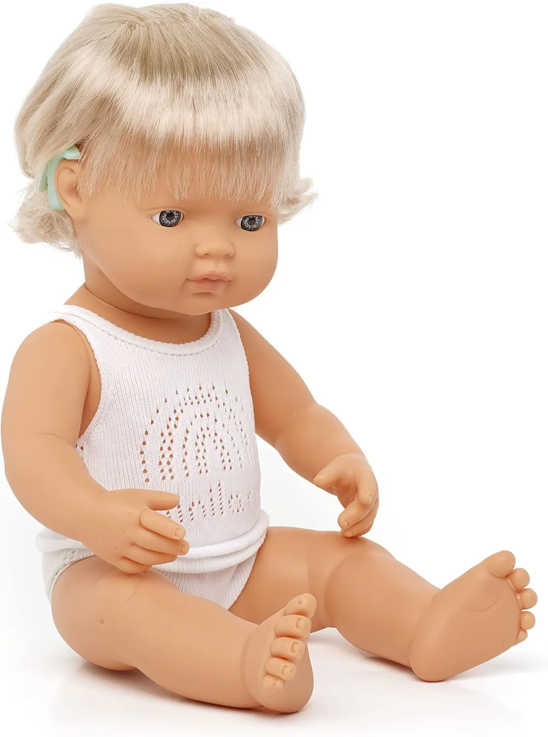 15'' Caucasian Girl with Hearing Implant (Box) - Made in Spain, Anatomically Correct, pointillist bacterial propagate hibernation courtship nick Quality Miniland Doll 