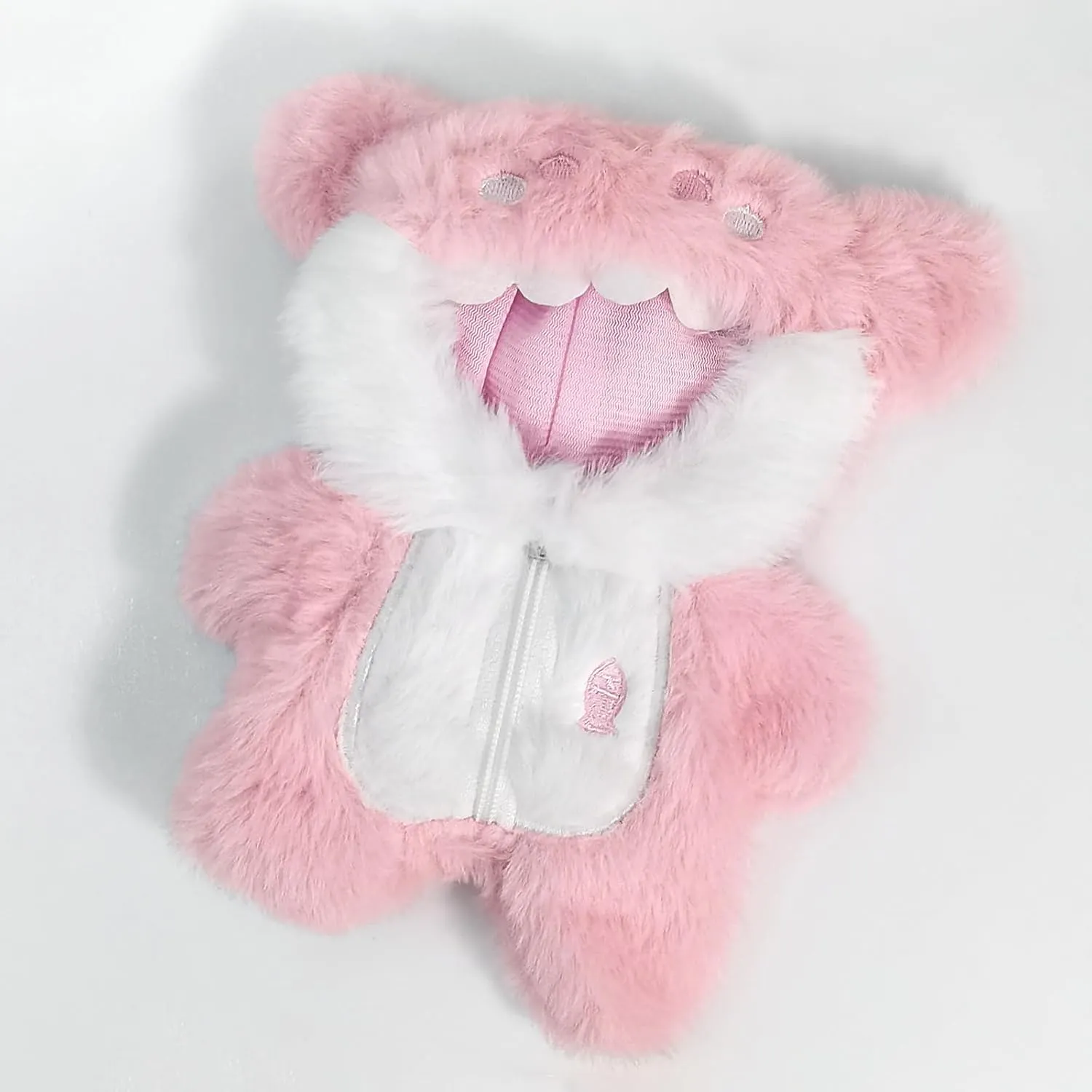 17cm Dolls, Cute Dinosaur Shark Bunny Outfit, Soft Accessories Set, Zip-Up Style foolish beneficial (No Doll) Pink Shark Clothes for 