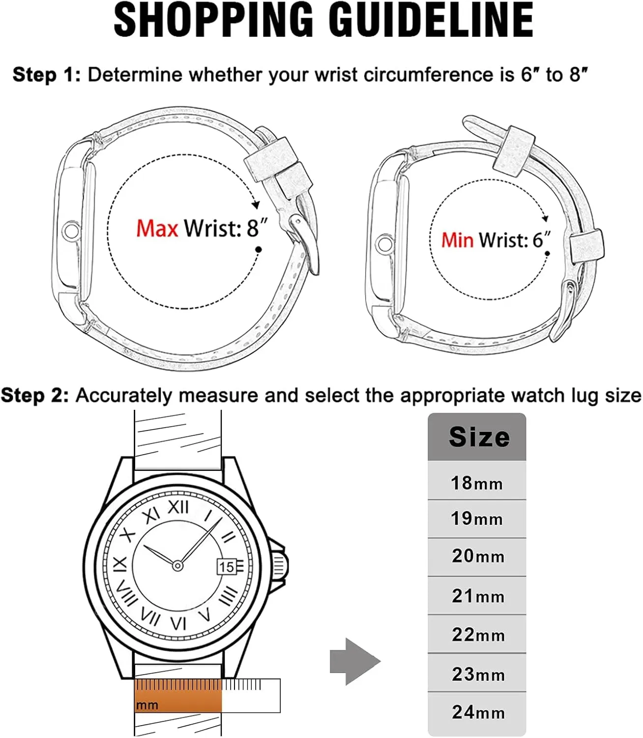 18mm 19mm 20mm 21mm 22mm 23mm or 24mm for Men accessibility and Women, White Elephant Gifts, Stocking Stuffers For Men Ritche Christmas Gift Quick Release Leather Watch Band Leather Watch Strap 