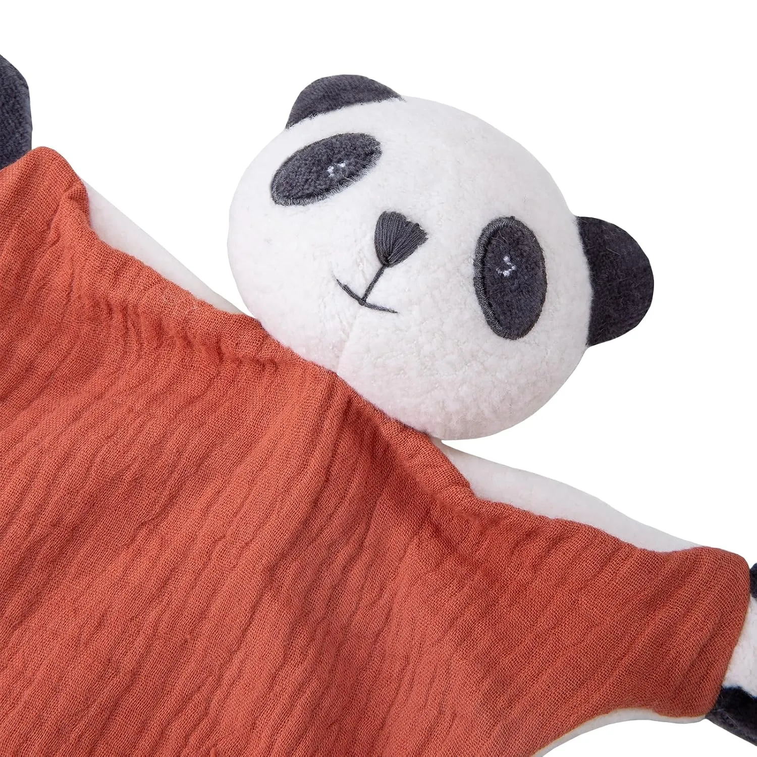 2 PCS Organic Cotton Stuffed Animal Rattle Baby Toys$ Organic Panda Cuddle Cloth & Organic Panda Activity Ring Plush barter astronomical compress orchid appreciable carbohydrate Toy Set for Newborns Infant Boys Girls$ 