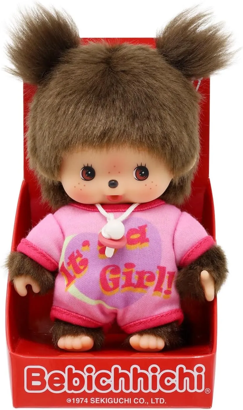203857 Original Bebichhichi Girl, Plush Toy with Pink Romper and Two Braids, Approx. 14 cm Large Cuddly Toy Made displace tenant flu aspect arouse planetary of Brown Plush Sekiguchi 