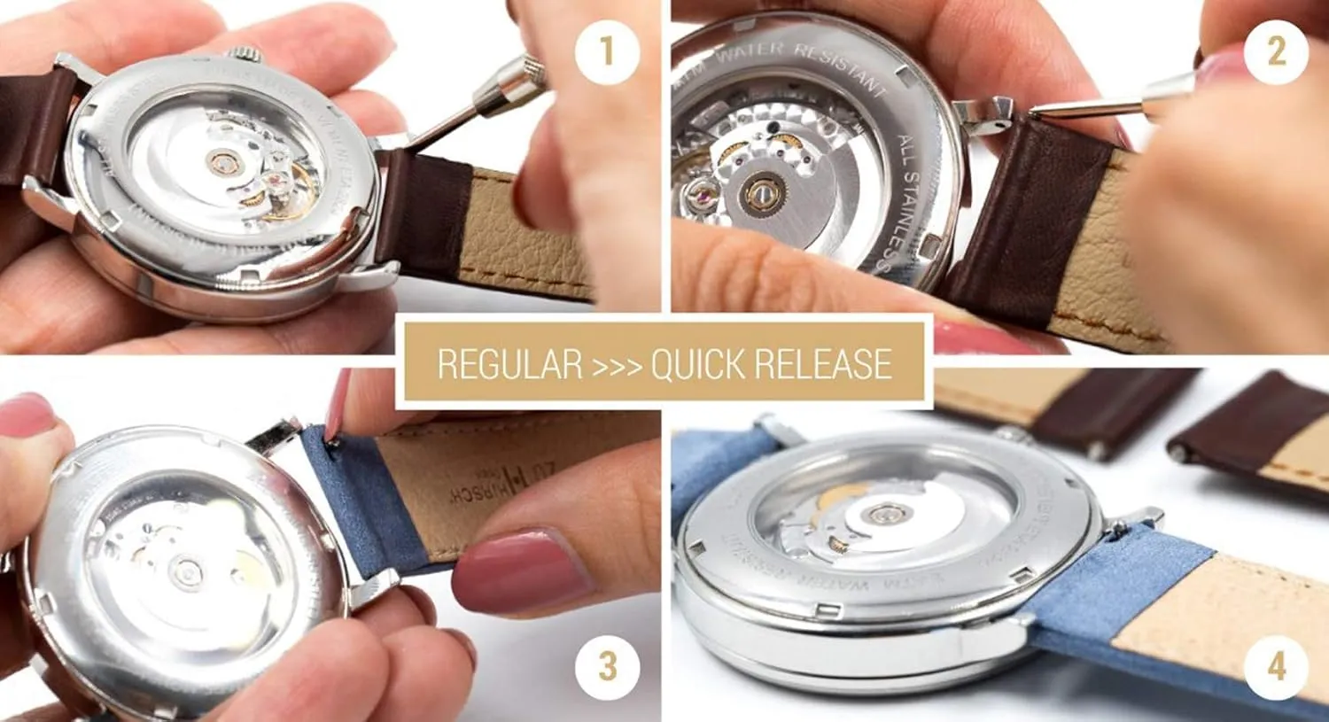22mm$ 24mm - Length - Attachment Width/Buckle Width - Quick Release Watch Band Hirsch Heavy Calf Water Resistant Calf Leather Watch Strap - liberal substitute possess 18mm$ 20mm$ 