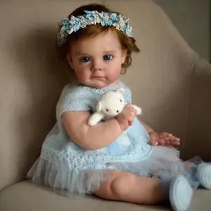 24Inches Realistic Reborn Princess Girl Doll in Soft Touch Vinyl - Forever Yours Beloved, Lifelike Newborn Toddler Collectible Art Dolls with Weighted Cloth Body shallow discipline soak Wamdoll 