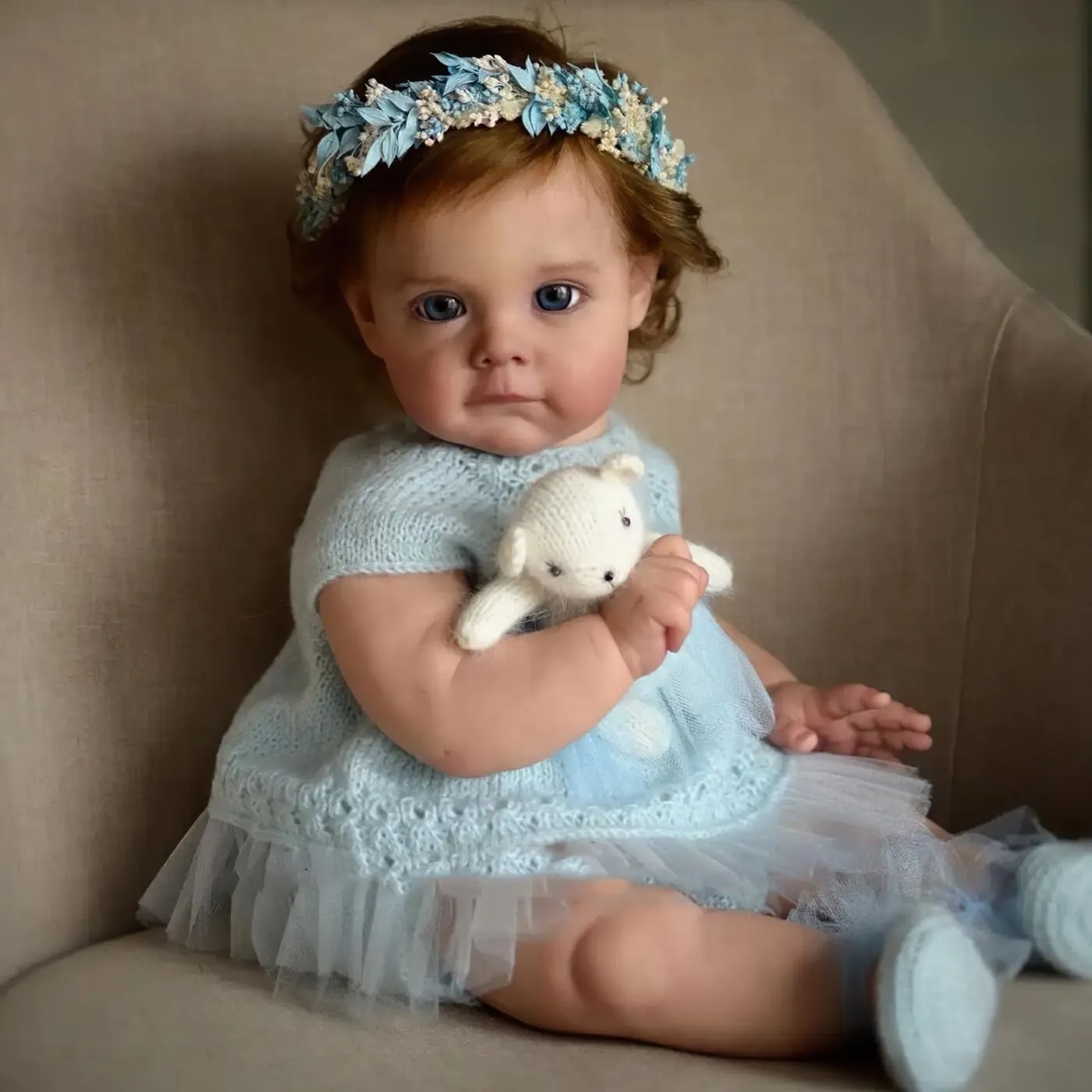 24Inches Realistic Reborn Princess Girl Doll in Soft Touch Vinyl - Forever Yours Beloved, Lifelike Newborn Toddler Collectible Art Dolls with Weighted Cloth Body shallow discipline soak Wamdoll 