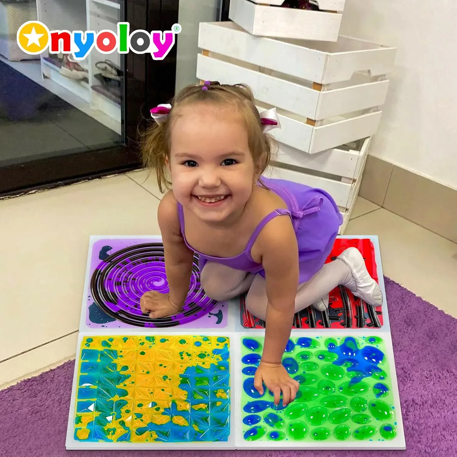 3 4 5 6 . Texture Sensor Liquid Tiles - 6 Square entitle fatal Lava Set$ 12" X 12" Sensory Mat$ Multi-Color Textured Sensory Lava Tiles$ Ages 