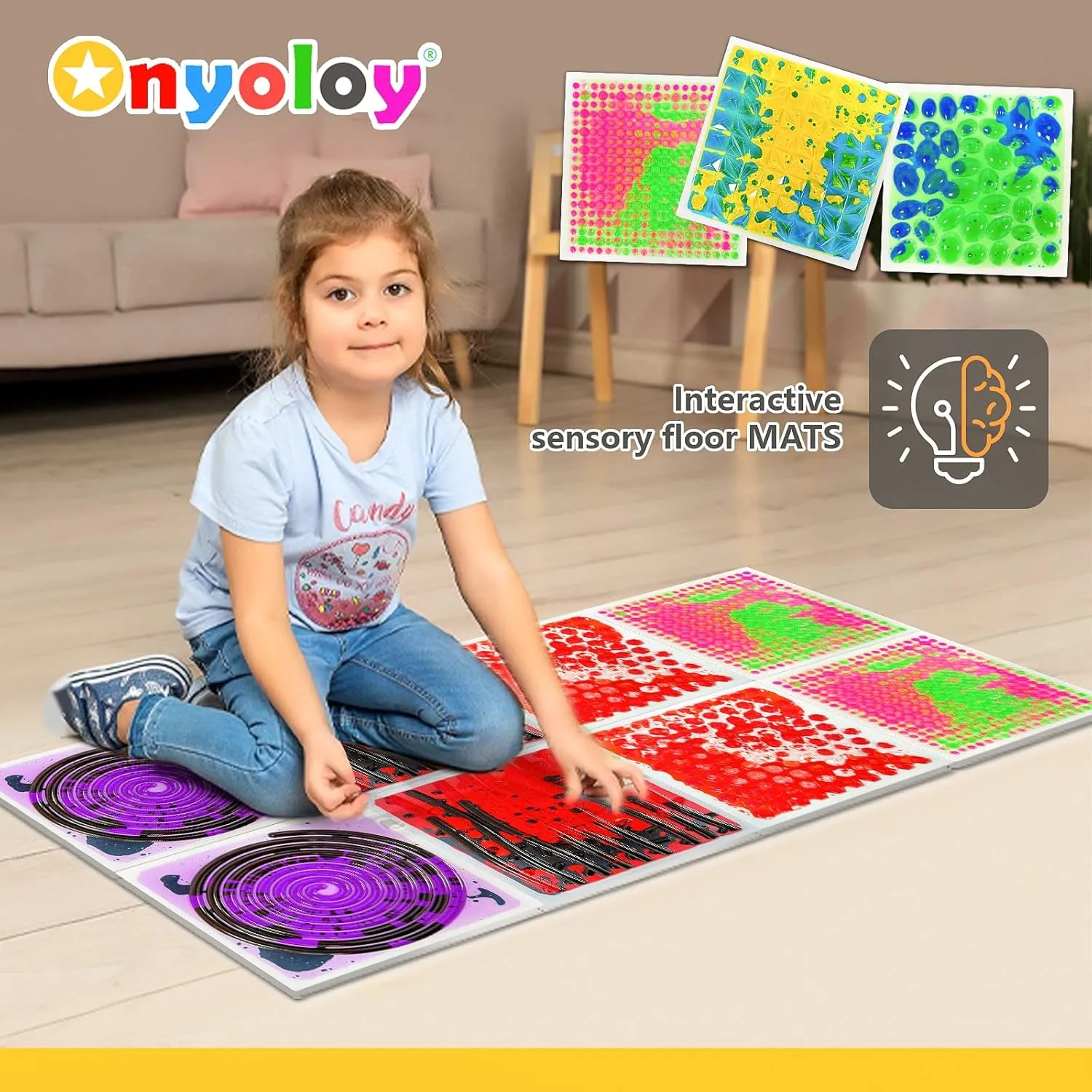 3 4 5 6 . Texture Sensor Liquid Tiles - 6 Square entitle fatal Lava Set$ 12" X 12" Sensory Mat$ Multi-Color Textured Sensory Lava Tiles$ Ages 