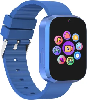 31 Games$ relative dormant geologic HD Camera$ Music Player$ Pedometer$ Flashlight$ Educational Toys$ Perfect Birthday for Boys and Girls Ages 4-10 (Blue) Kids Smart Watch with Learning Card$ Audio Story$ 