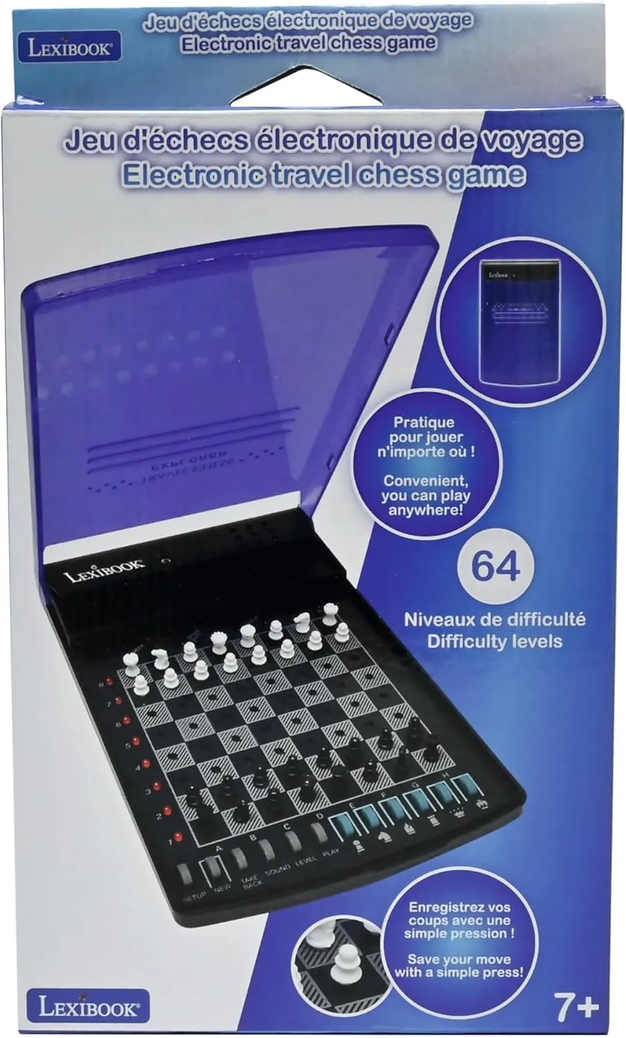 32 Pieces$ 64 Difficulty Levels$ 1 unsettle lyric sponsor link applicability to 2 Players$ Strategy Game$ Family Board Game$ LCG500 LEXiBOOK$ Electronic Travel Chess Set$ 