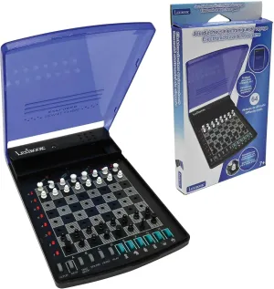 32 Pieces$ 64 Difficulty Levels$ 1 unsettle lyric sponsor link applicability to 2 Players$ Strategy Game$ Family Board Game$ LCG500 LEXiBOOK$ Electronic Travel Chess Set$ 