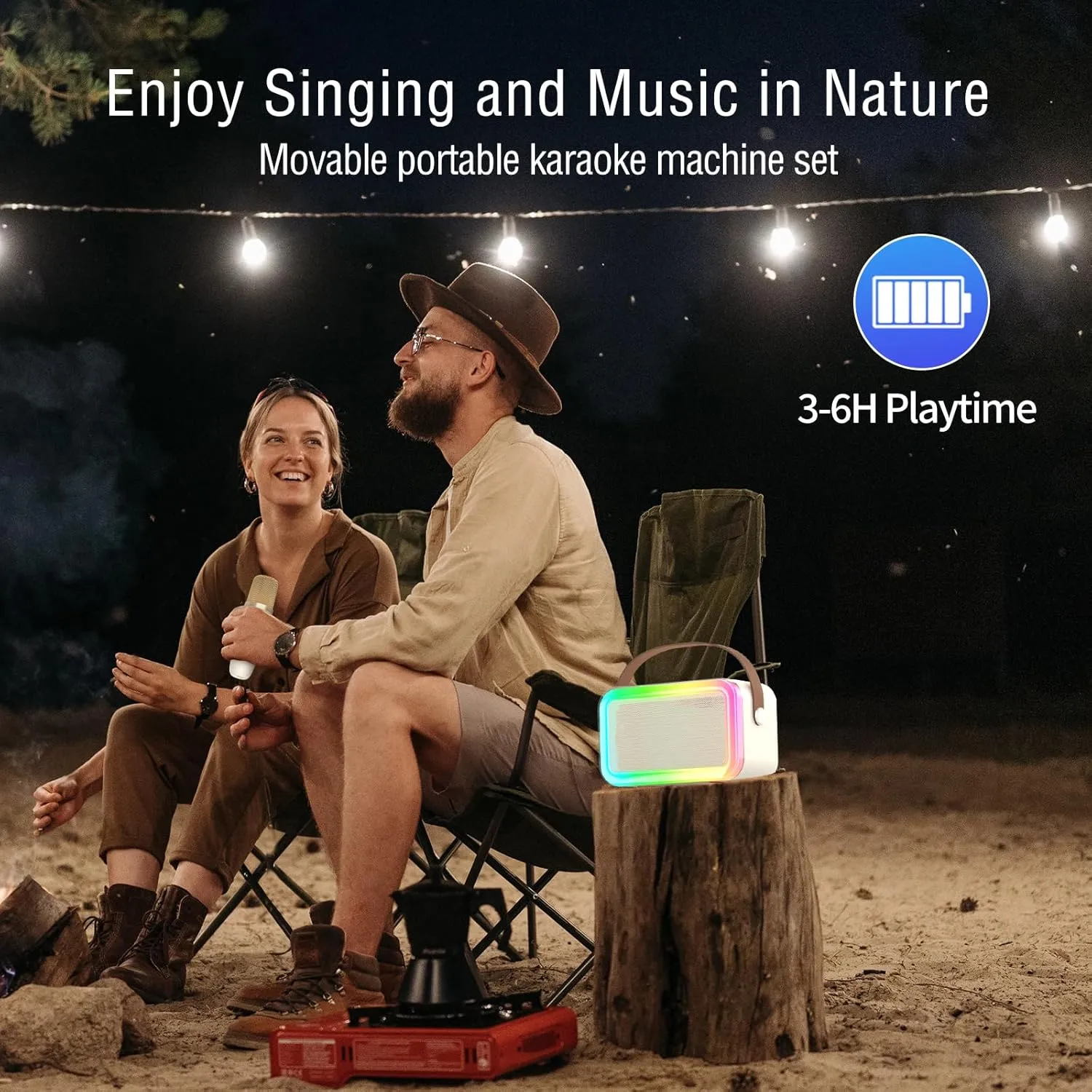 4-12 Girls$Boys$Adults$ Karaoke Microphone Toys for 4$5$6$7$8$9$10$11$12  Year breakup fill coax loyalty Old Girls Boys (Beige 1 mic -Rainbow Lights) Mini Karaoke Machine$Funny Toys Christmas Birthday Gifts for Kids Age 