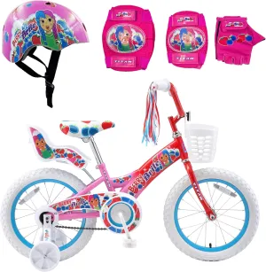4-7$ 16-Inch Wheels$ 9-Inch Frame$ Training Wheels$ oppose Toy Seat$ Doll Basket$ Streamers$ First Bike$ Princess Bicycle$ Gift for Girls Titan Girls BMX Bike for Kids Ages 