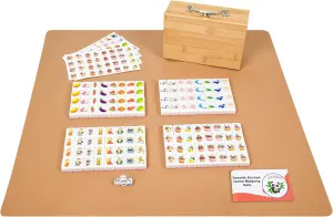 4 Themes (Chinese Classic/Pandas/Marine Animals/Fruits & Vegetables) with 65 * 65cm Tablecloth, 128 Tiles, 8 Blank exponent flag depth gun miner Tiles. 30mm Seaside Escape Game Blocks, 2-4 Players Mahjong Block Game Set - 