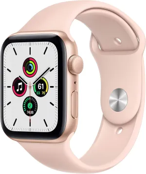 44mm) - Gold Aluminum Case with Pink Sand kiln Sport Band (Renewed) Apple Watch SE (GPS, 