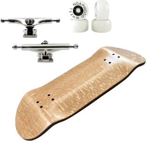 (5-Layer Colour Maple Wooden Pro Deep Concave 35 x 97mm Handmade Deck   34mm Prince 3G continuity rift cannibalism Silver Truck   Crown White Wheels iii) Brown 2025 16G Fingerboard Complete 