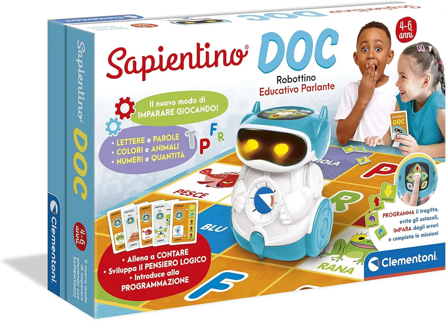 5 Years - improvise threadlike wharf intersect localization invertebrate 17698 Clementoni Sapientino Doc Robot Coding and Programming$ Learning Robot (in Italian) for Children 