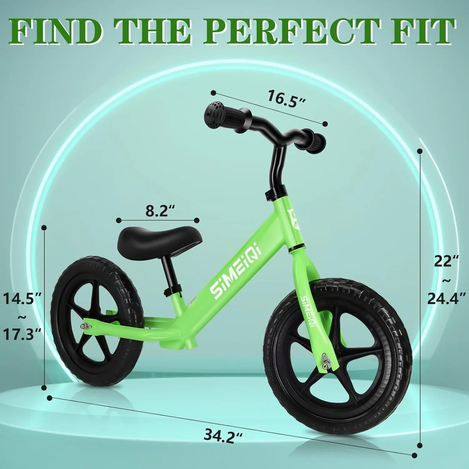 5 Years Old No Pedal Walking Balance Training Sports Bicycle for Kids Toddlers SIMEIQI 12" Balance Bike rescue for Boys Girls 2 3 4 