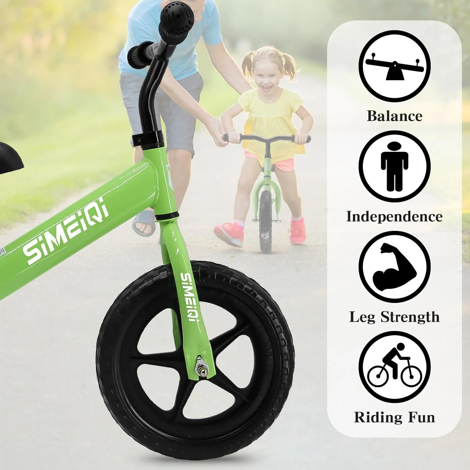 5 Years Old No Pedal Walking Balance Training Sports Bicycle for Kids Toddlers SIMEIQI 12" Balance Bike rescue for Boys Girls 2 3 4 