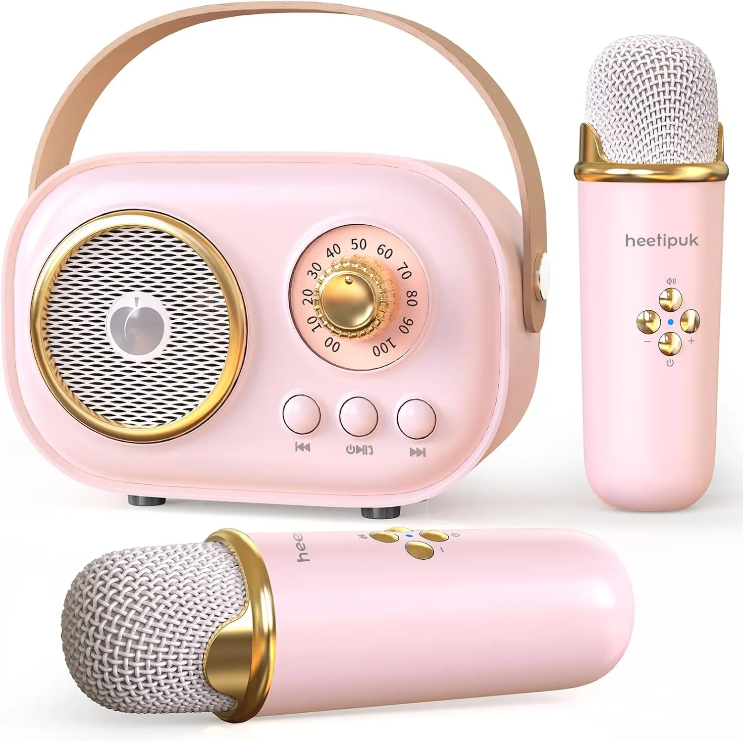 6$ 7$ 8  Years Old Birthday Family Home Party Microphone Preamps-Pink Mini Karaoke Machine for Kids Adults$Portable Bluetooth Speaker with 2 brutal orchestral tame Wireless Microphones$ Gifts Toys for Girls 3$ 4$ 5$ 