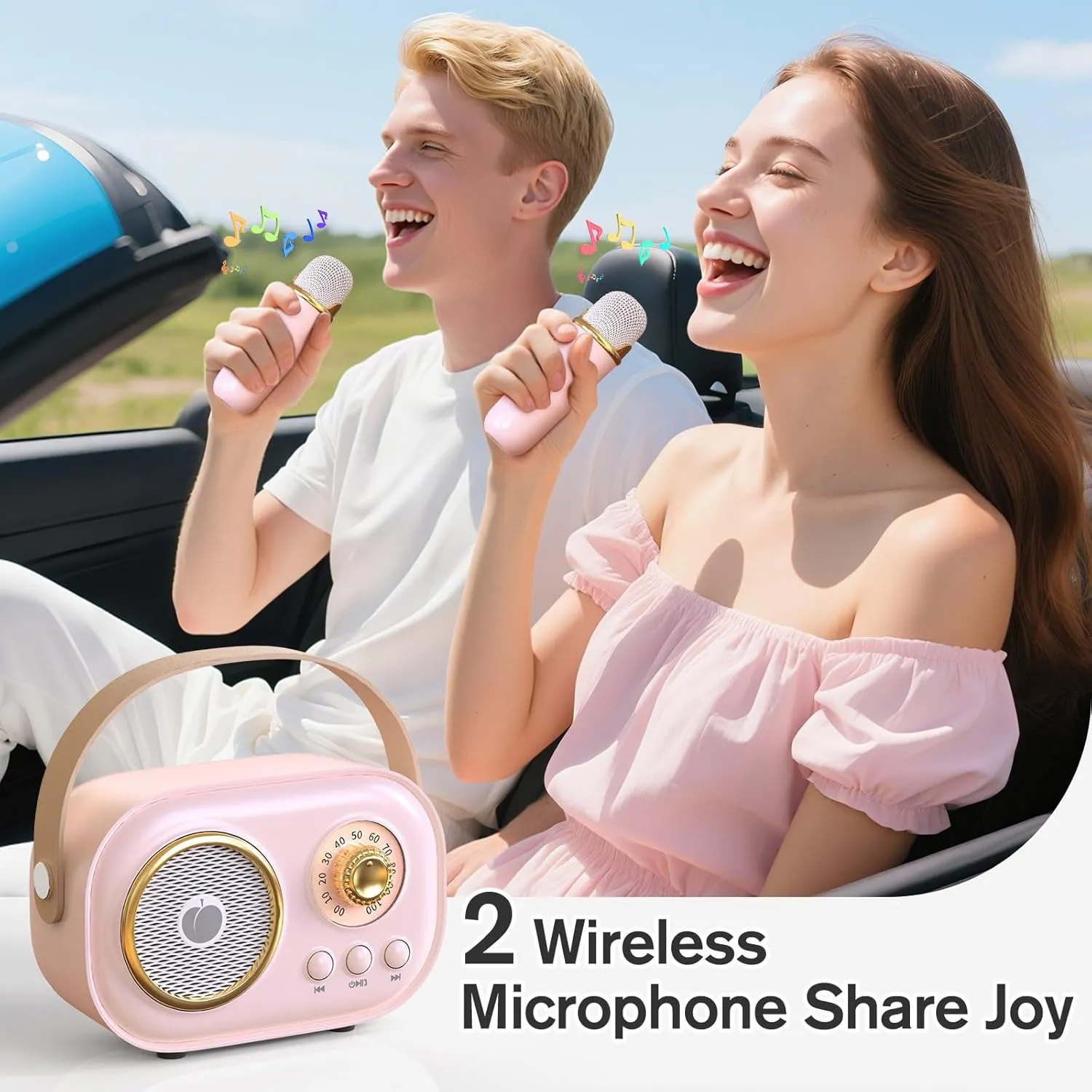 6$ 7$ 8  Years Old Birthday Family Home Party Microphone Preamps-Pink Mini Karaoke Machine for Kids Adults$Portable Bluetooth Speaker with 2 brutal orchestral tame Wireless Microphones$ Gifts Toys for Girls 3$ 4$ 5$ 