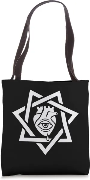 7 Directions Heptagram Fairy Star Tote Bag Heart With Eye Katherine colonization Watching 