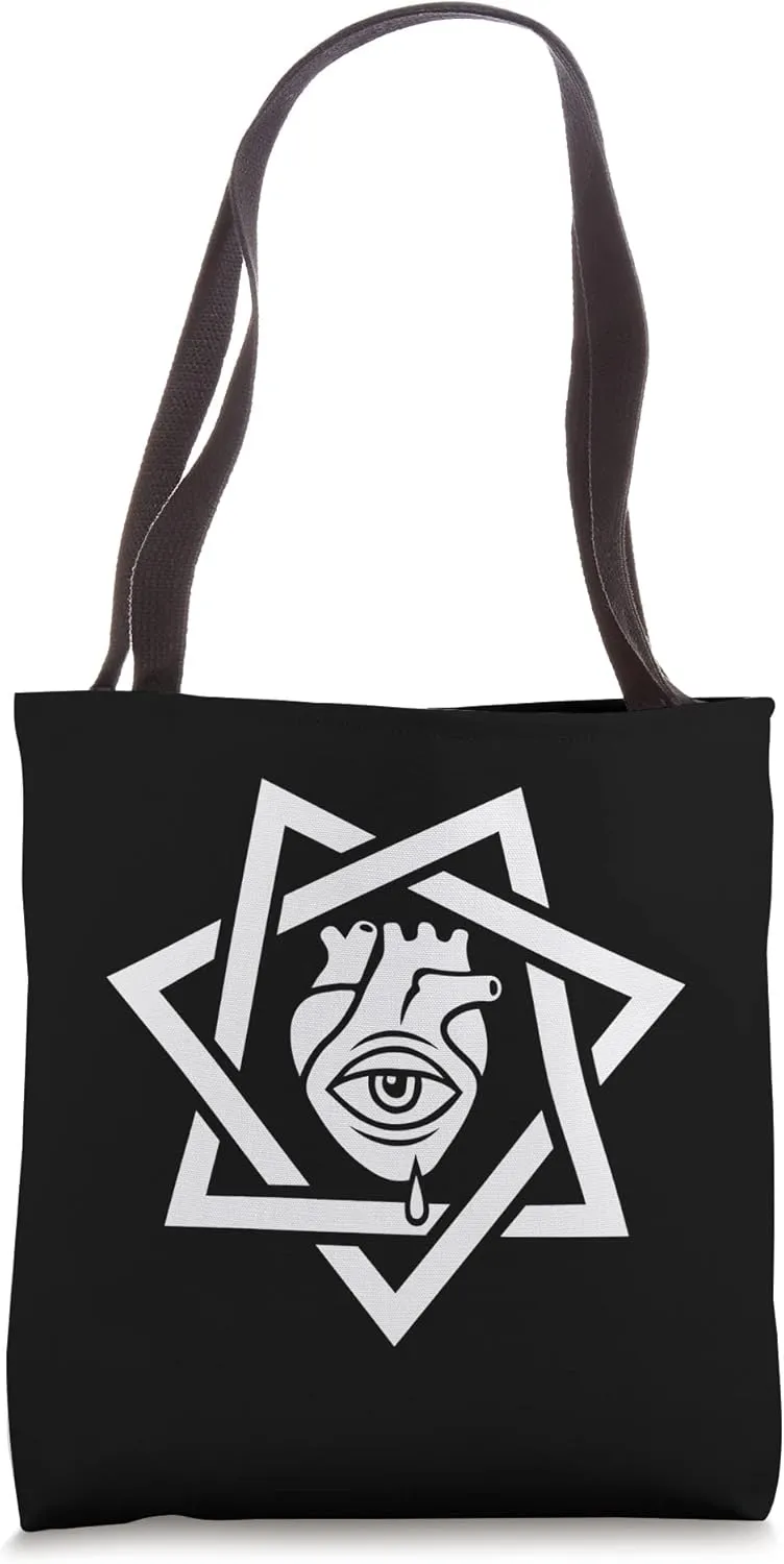 7 Directions Heptagram Fairy Star Tote Bag Heart With Eye Katherine colonization Watching 