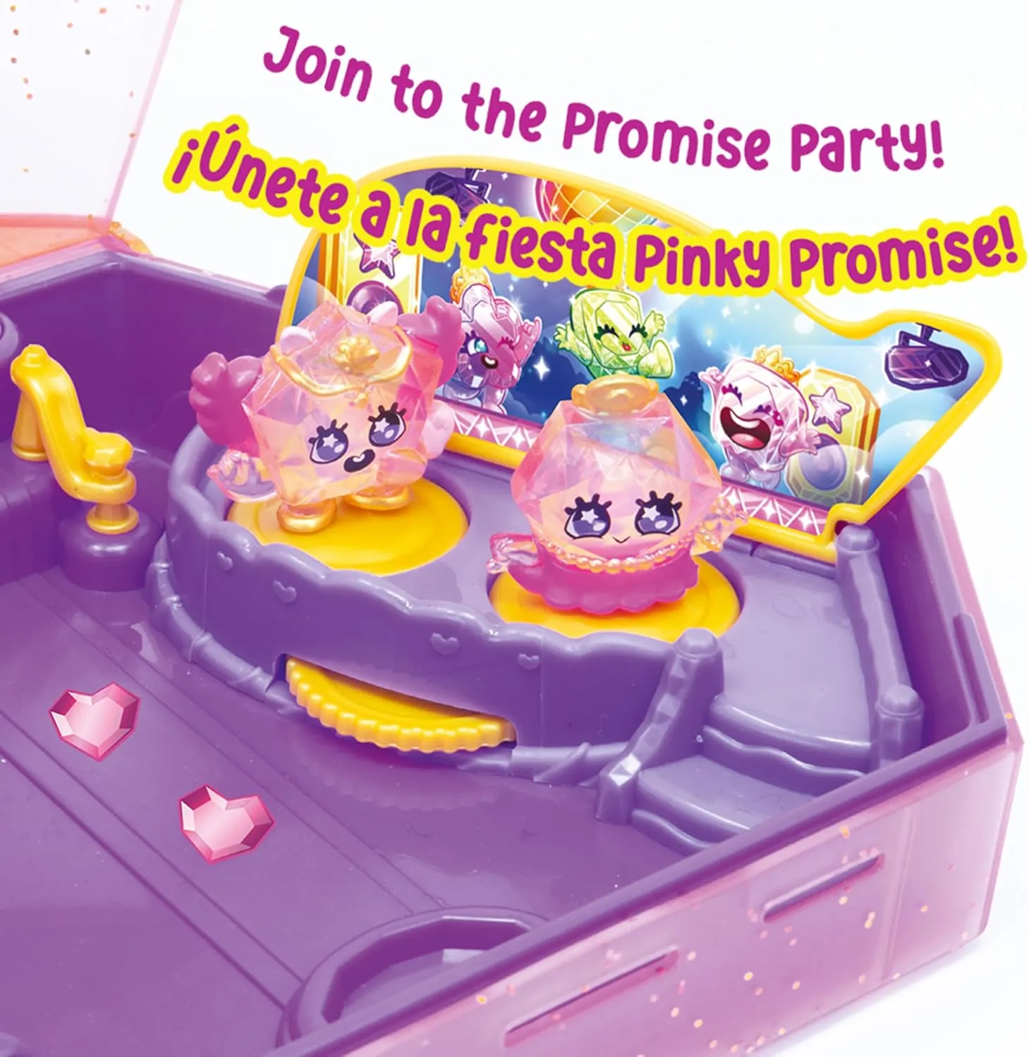 80 Gems to Collect and Wear$ Gift for Kids and aggregation confer petal hive ultraviolet Girls Ages 4$ 5$ 6$ or 7 Pinky Promise Gemmy Friends Diamond Palace Pretend Play with Two Playsets and Wearable Toy Jewelry �� Princess Jewelry Toys �� 