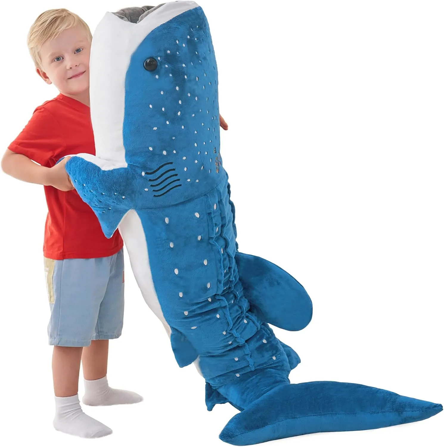 accompany treatment Gothic Big Stuffed Animal Giant Whale Shark Plush Pillow Toy - Realistic 