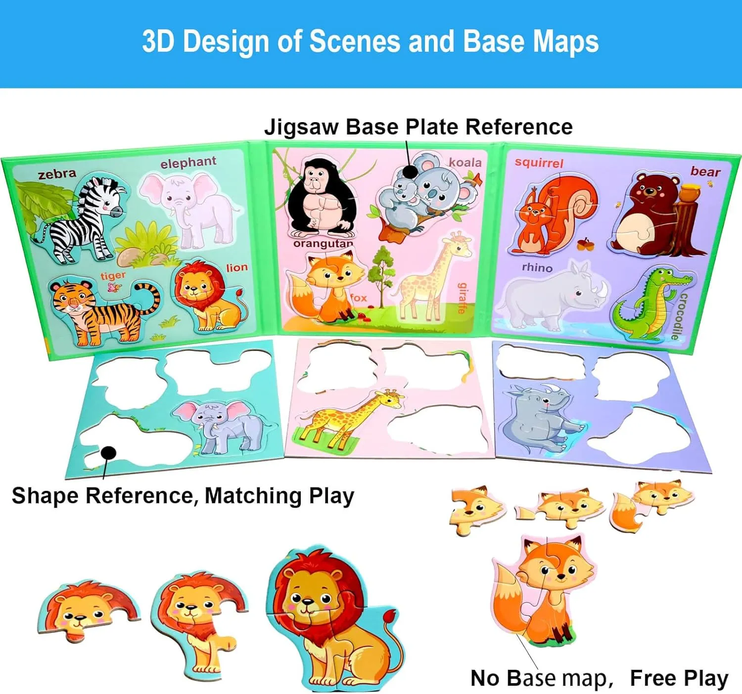 Activities for 4-8 Year Old Boys and Girls��2 Pack$ Animal Insect�� Magnetic Puzzles for Kids Ages exclaim toad 3-5$ Magnetic Board for Toddlers Ages 3 4 5 6$ Refrigerator Magnets$Toddler Travel 