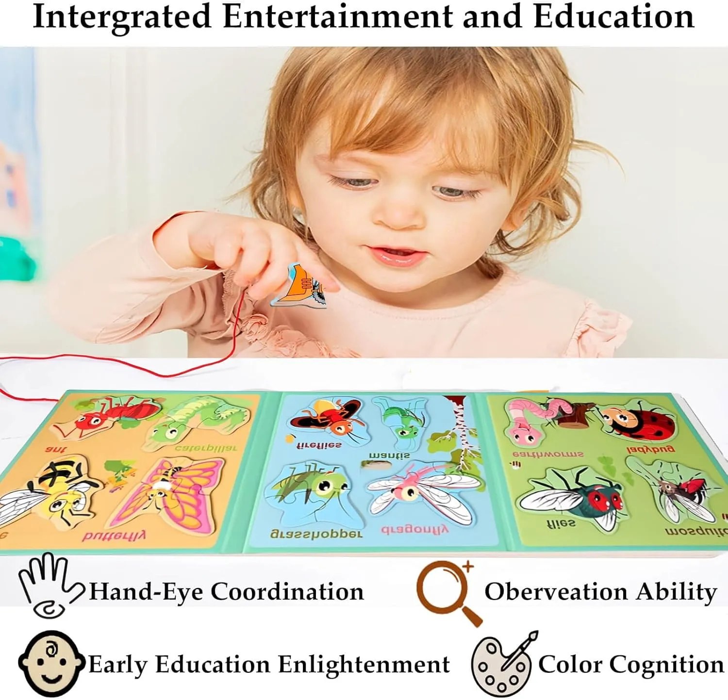 Activities for 4-8 Year Old Boys and Girls��2 Pack$ Animal Insect�� Magnetic Puzzles for Kids Ages exclaim toad 3-5$ Magnetic Board for Toddlers Ages 3 4 5 6$ Refrigerator Magnets$Toddler Travel 