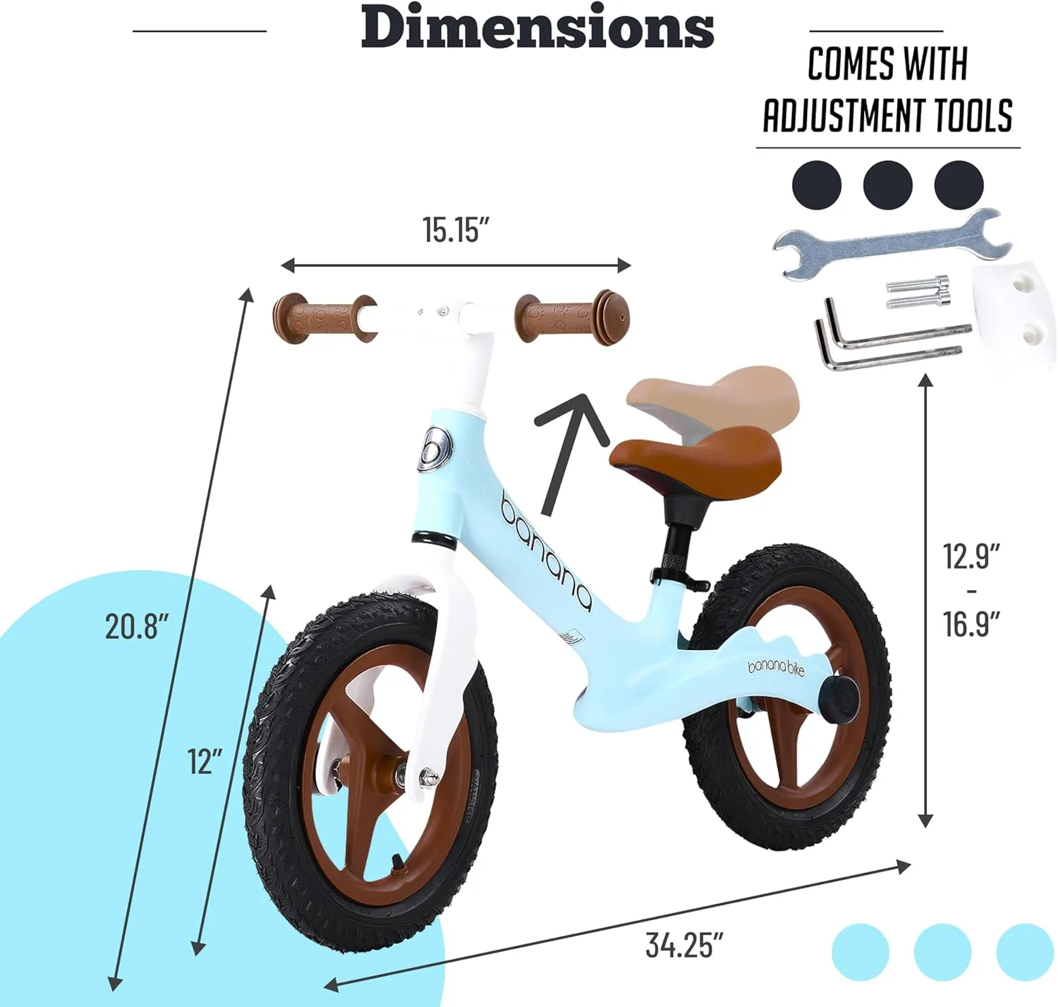 Adjustable Handlebar and Seat banana bike Lava Sport Kids Balance Bike - No Pedal Kids Bikes hook - Walking Bicycles - Beginner Lightweight Sports Training Bicycle for Boys and Girls - Age 2-6 - 